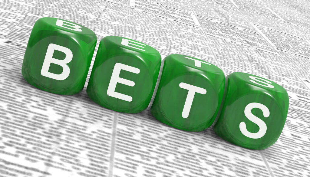 Bets Dice Show Gambling Chance Or Sweep Stake